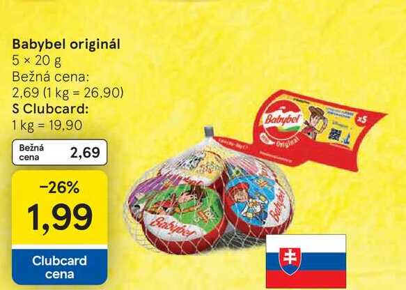 Babybel originál 5 × 20 g 