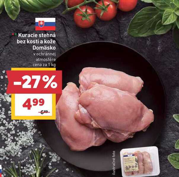 Kuracie stehná bez kosti a kože 1 kg 