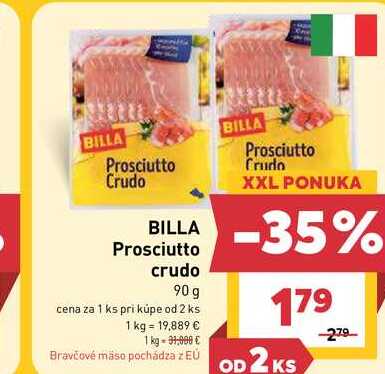 BILLA Prosciutto crudo 90 g