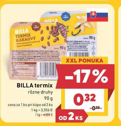 BILLA termix rôzne druhy 90 g
