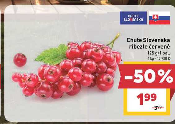 Chute Slovenska ríbezle červené 125 g/1 bal. 