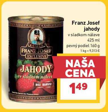 Franz Josef jahody v sladkom náleve 425 ml