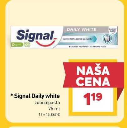Signal Daily white zubná pasta 75 ml