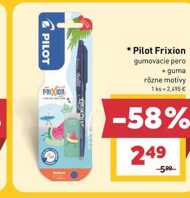 Pilot Frixion gumovacie pero + guma rôzne motívy 1 ks