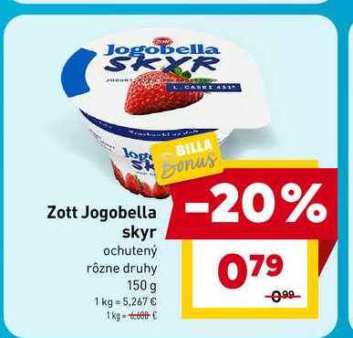 Zott Jogobella skyr ochutený rôzne druhy 150 g