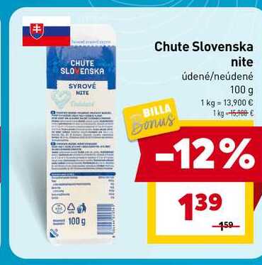 Chute Slovenska nite údené/neúdené 100 g