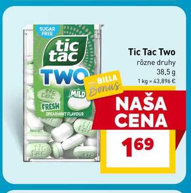 Tic Tac Two rôzne druhy 38,5 g