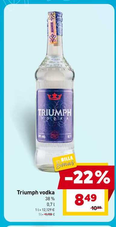 Triumph vodka 38% 0,7l