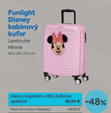 Funlight Disney kabínový kufor Lenticular Minnie 40 x 20 x 55 cm