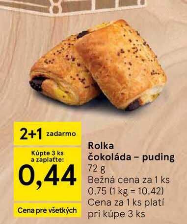 Rolka čokoláda puding 72 g