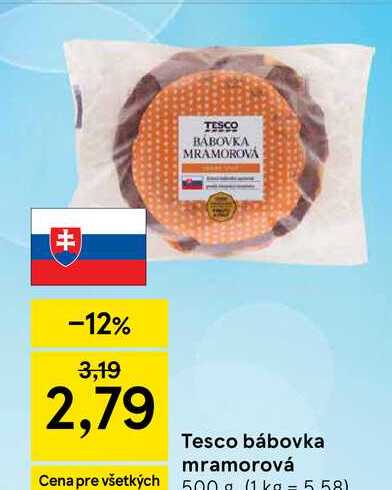 Tesco bábovka mramorová 500g 