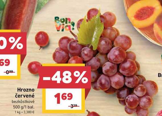 Hrozno červené bezkôstkové 500 g/1 bal.