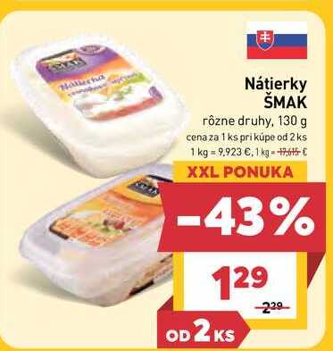 Hallecha Nátierky ŠMAK rôzne druhy, 130 g