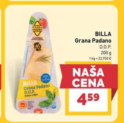 BILLA Grana Padano D.O.P. 200 g