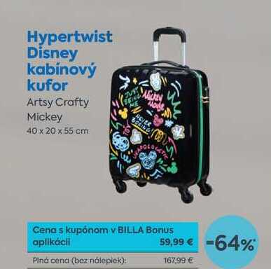 Hypertwist Disney kabínový kufor 40 x 20 x 55 cm B