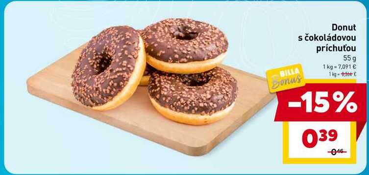 Donut s čokoládovou príchuťou 55g 