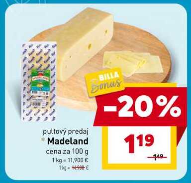 Madeland cena za 100 g
