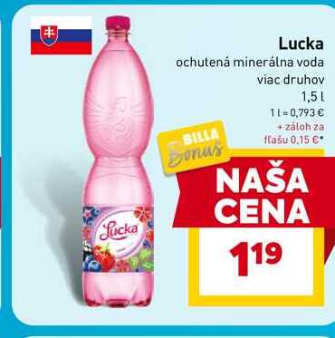 Lucka Lucka ochutená minerálna voda 1,5 l