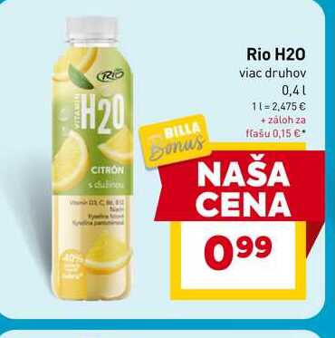 Rio H20 viac druhov 0,4l