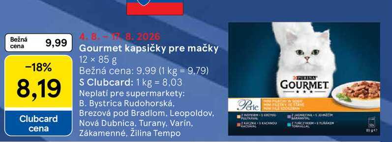 Gourmet kapsičky pre mačky 12 × 85 g