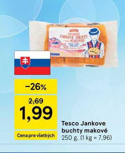 Tesco Jankove buchty makové 250 g