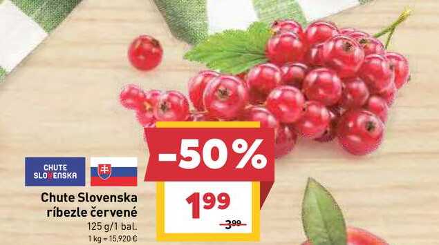 Chute Slovenska ríbezle červené 125 g/1 bal.