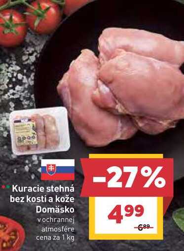 Kuracie stehná bez kosti a kože 1 kg 