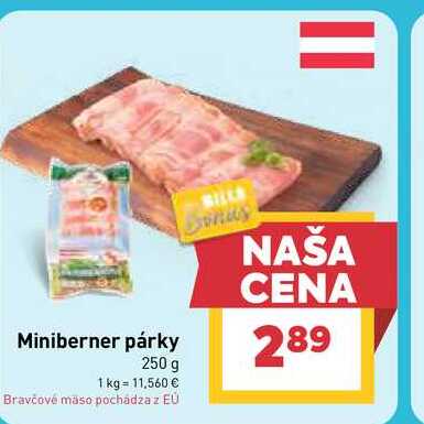 Miniberner párky 250 g