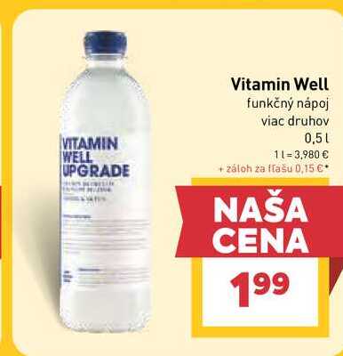 Vitamin Well funkčný nápoj viac druhov 0,5l
