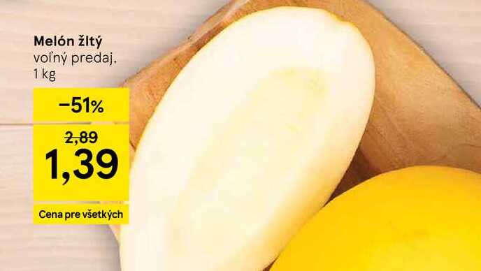 Melón žltý voľný predaj 1 kg