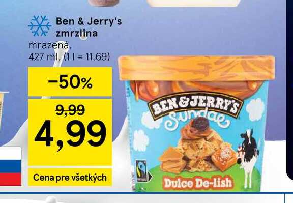 Ben & Jerry's zmrzlina mrazená 427 ml