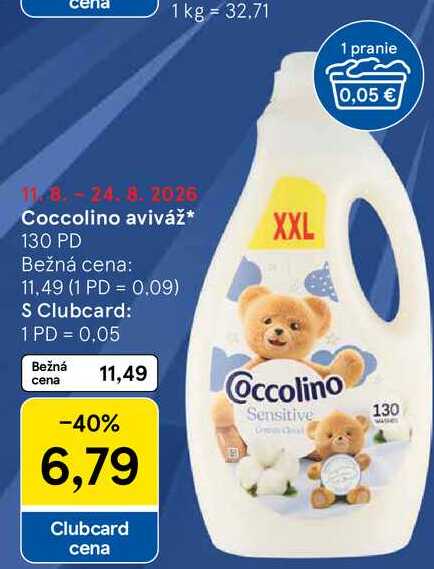 Coccolino aviváž 130 PD
