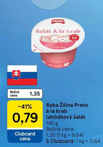 Ryba Žilina Preto à la krab lahôdkový šalát 140 g