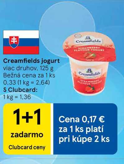 Creamfields jogurt viac druhov, 125 g