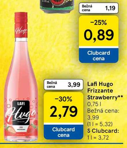Lafi Hugo Frizzante Strawberry 0,75l
