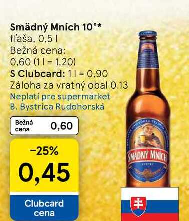 Smädný Mních 10° fľaša, 0.5l