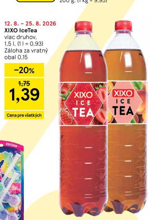 XIXO IceTea viac druhov 1,5l