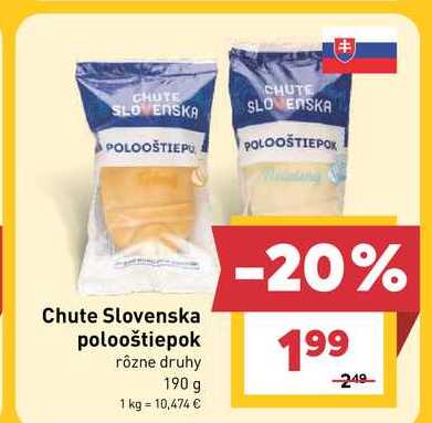 Chute Slovenska polooštiepok rôzne druhy 190 g