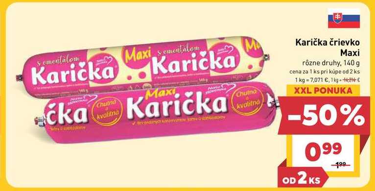 Karička črievko Maxi rôzne druhy, 140 g 