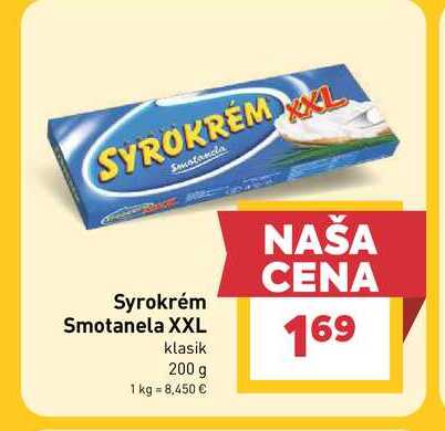 Syrokrém Smotanela XXL klasik 200 g
