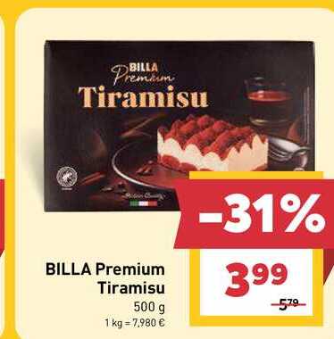 BILLA Premium Tiramisu 500 g