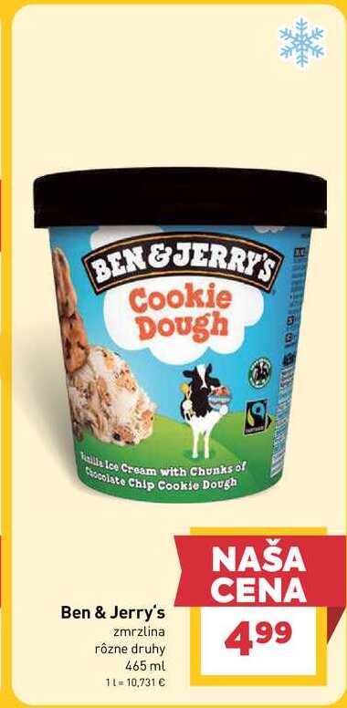 Ben & Jerry's zmrzlina rôzne druhy 465 ml