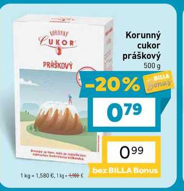 Korunný cukor práškový 500 g