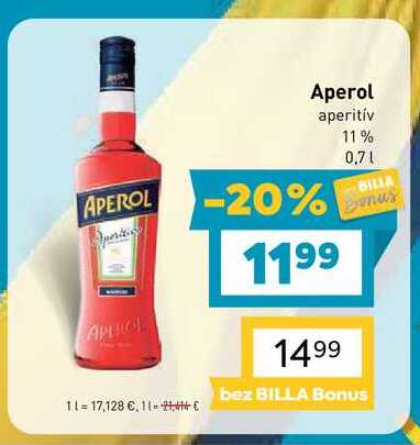 Aperol aperitiv 11% 0,7l