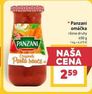 Panzani omáčka rôzne druhy 400 g 