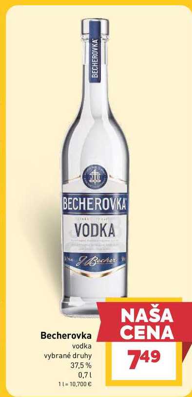 Becherovka vodka vybrané druhy 37,5% 0,7l