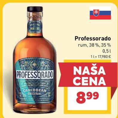 Professorado rum, 38%, 35% 0,5l
