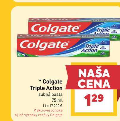Colgate Triple Action zubná pasta 75 ml