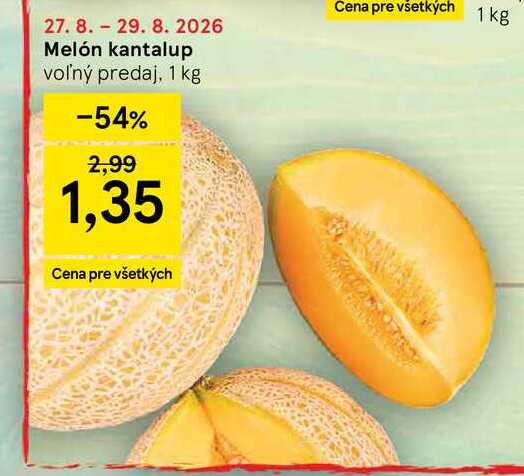 Melón kantalup voľný predaj, 1 kg