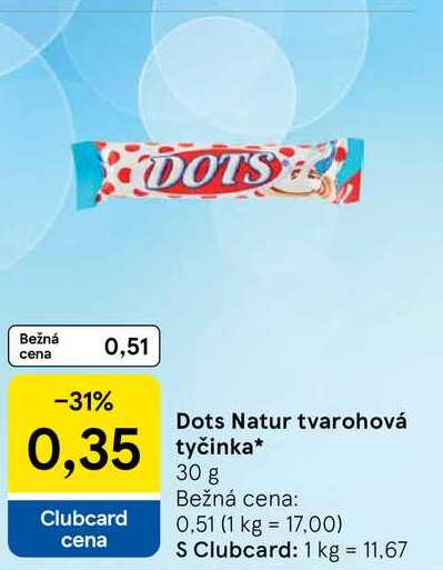 Dots Natur tvarohová tyčinka 30 g
